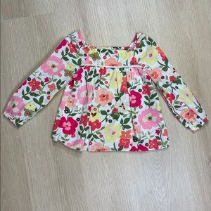 Genuine Kids OshKosh B'gosh Floral Long Sleeve Blouse Top 5T